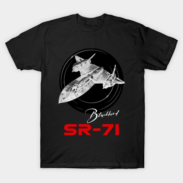 SR-71 Blackbird Us Air Force Aircraft T-Shirt by aeroloversclothing